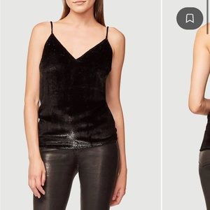 Frame Velvet Cami in Noir